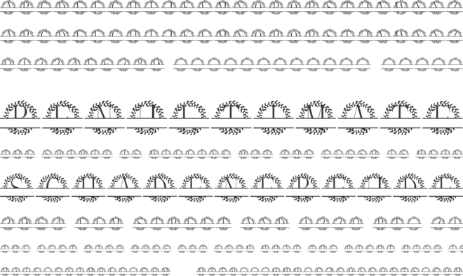 Herbalique Split Monogram font preview