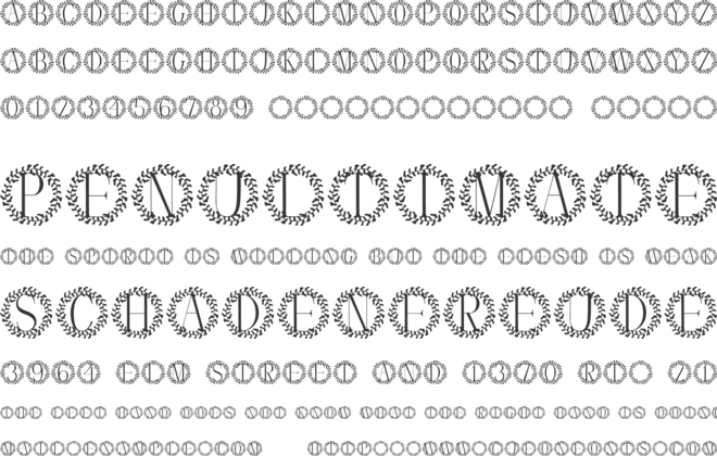 Herbalique Monogram font preview