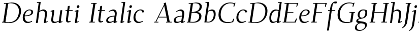 Dehuti Italic font