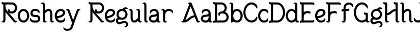 Roshey Regular font