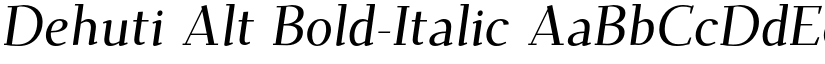 Dehuti Alt Bold-Italic font
