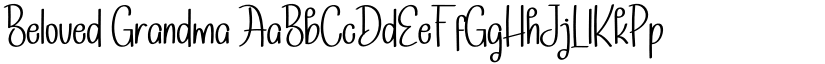 Beloved Grandma font