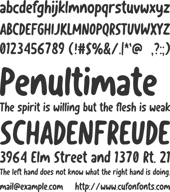 LINGUA font preview