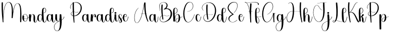 Monday Paradise font