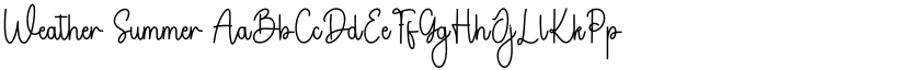 Weather Summer font