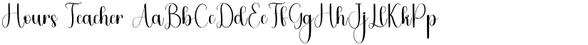 Hours Teacher font download