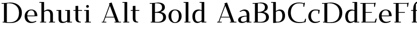 Dehuti Alt Bold font