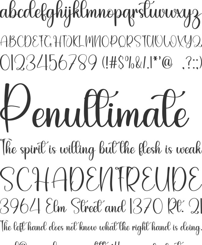 Loveheart font preview