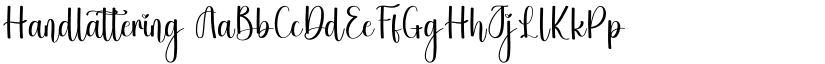 Handlattering font