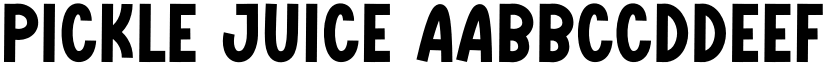 Pickle Juice font