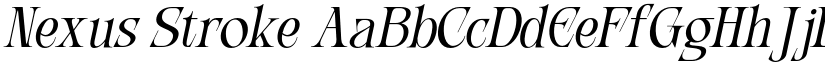 Nexus Stroke font