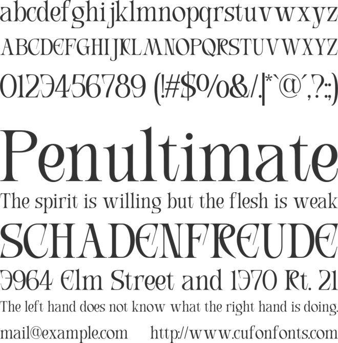 Nexus Stroke font preview