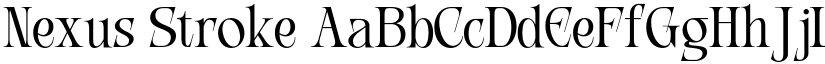 Nexus Stroke font