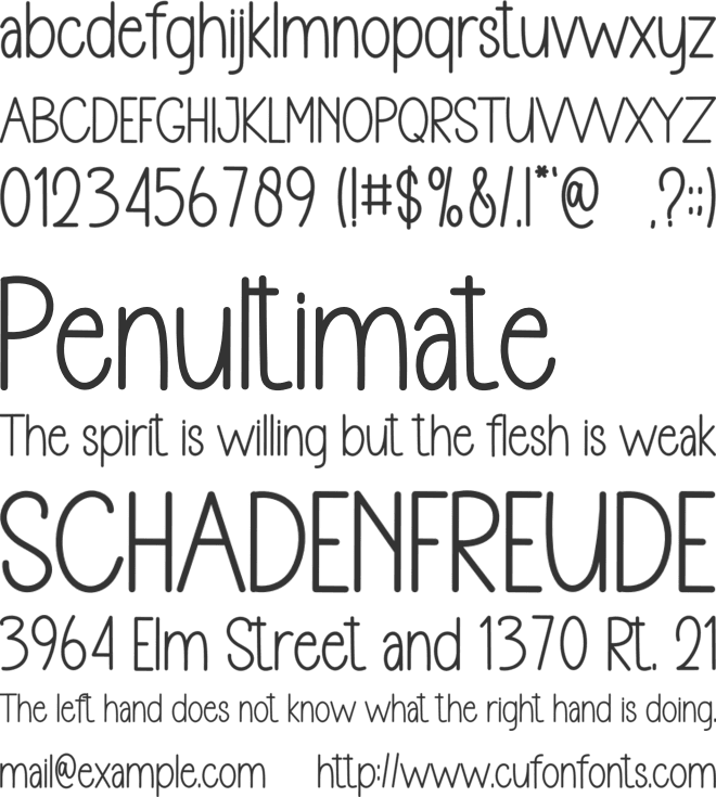 Baby Father font preview