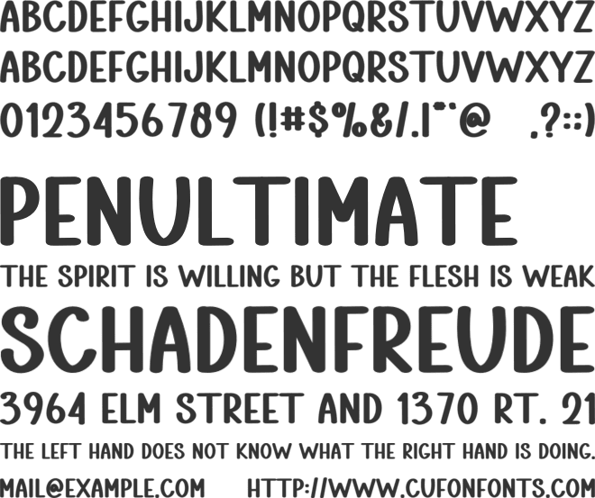 Winter Thinking font preview