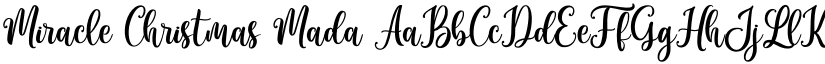 Miracle Christmas Mada font