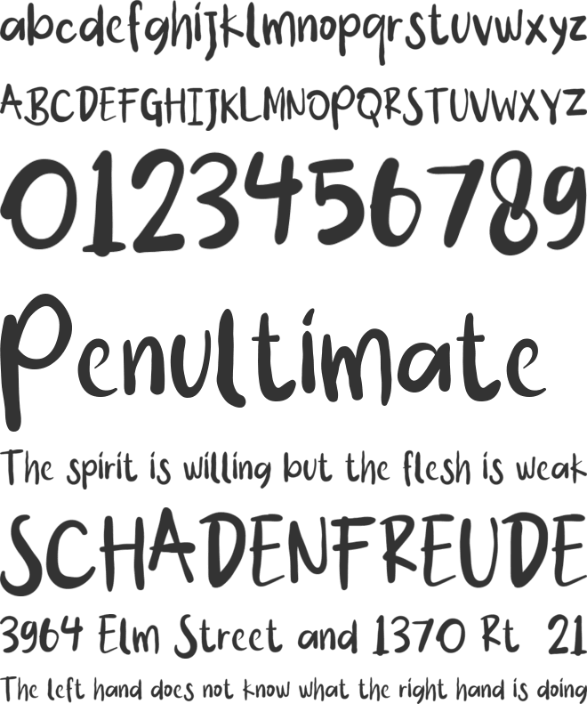 Maevy font preview