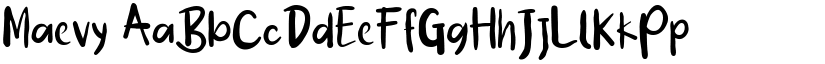Maevy font
