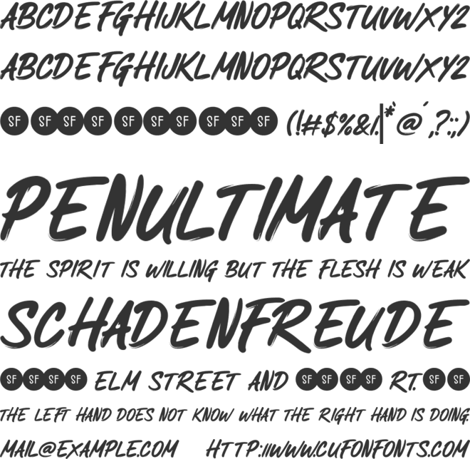 Smile Bright font preview