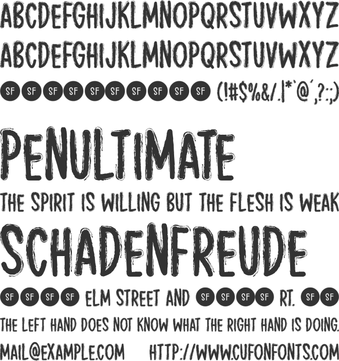 Darkmist font preview