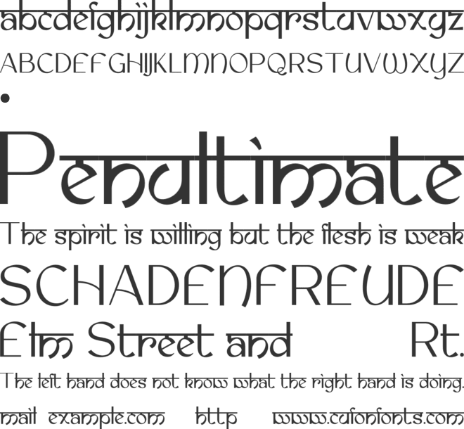 CHINTARON font preview