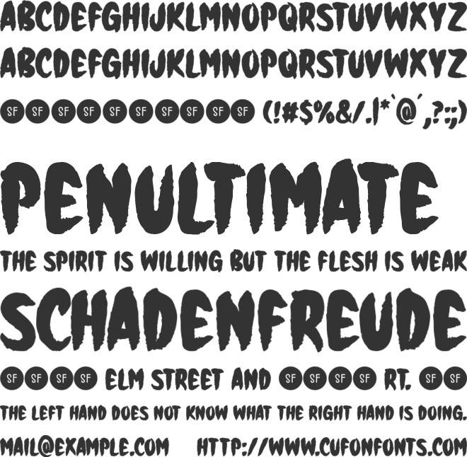 Ghost Region font preview