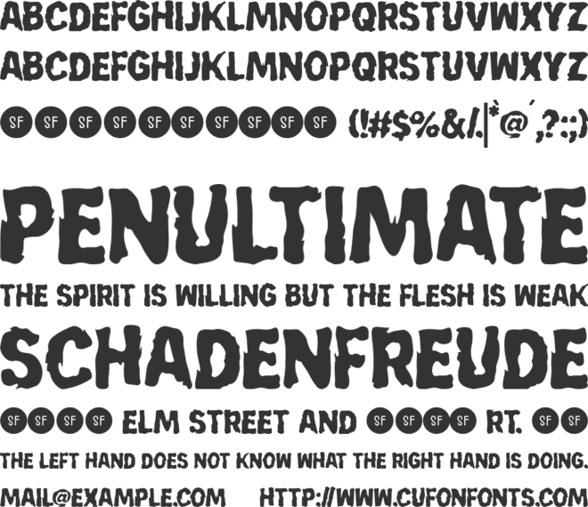 Darkness Draws Near font preview