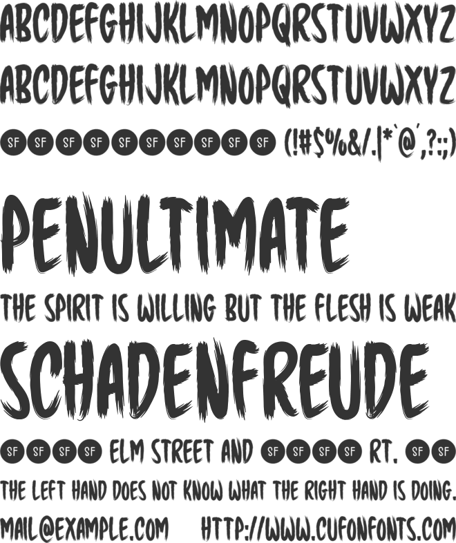 Fear Lines font preview