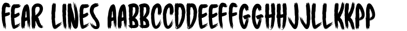 Fear Lines font download