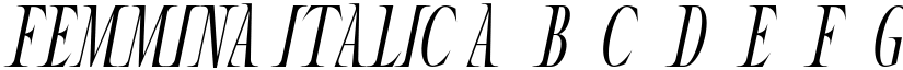 FEMMINA ITALIC font