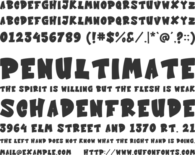 Heavy Jack font preview