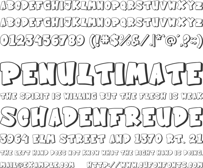 Heavy Jack - Shadow font preview