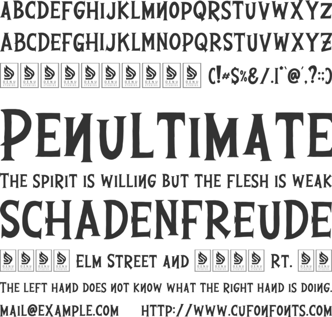 Gorgon Cursed font preview