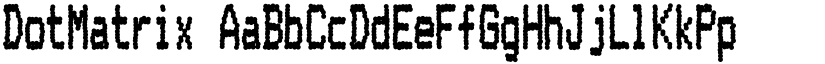 DotMatrix font