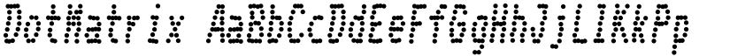 DotMatrix font