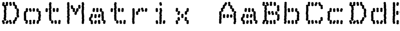 DotMatrix font