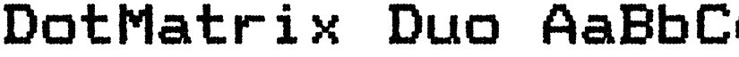 DotMatrix Duo font