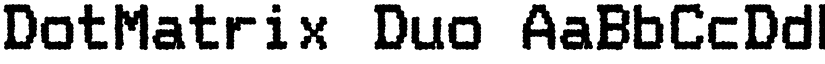 DotMatrix Duo font