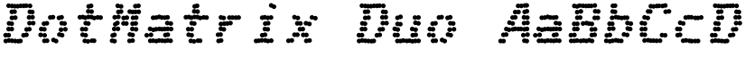 DotMatrix Duo font