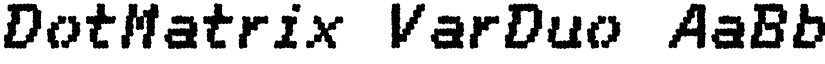 DotMatrix VarDuo font
