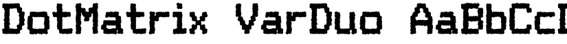 DotMatrix VarDuo font