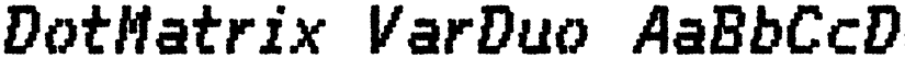 DotMatrix VarDuo font
