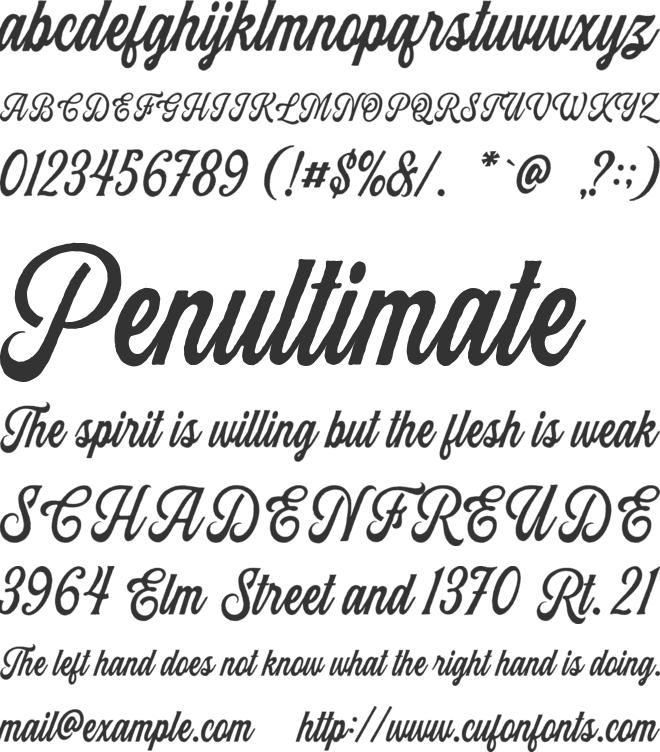 Rocket Thunder font preview