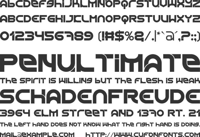 Tronical Elyps font preview