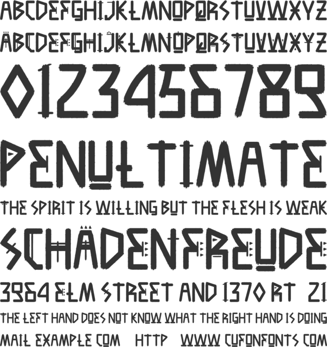 Kleopatra font preview