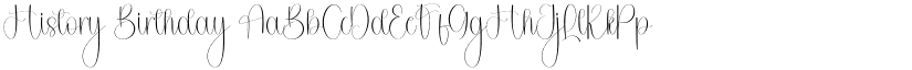 History Birthday font