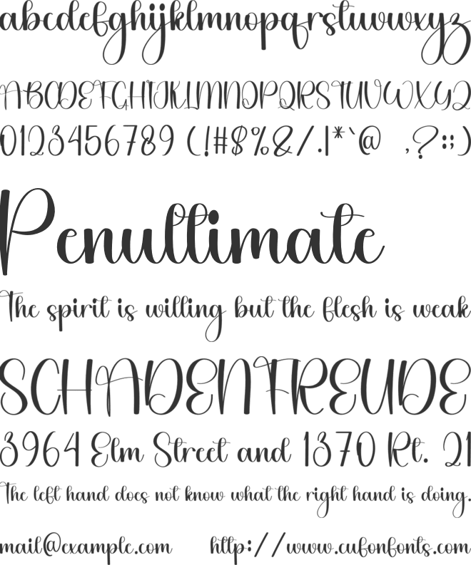 Happy Bride font preview