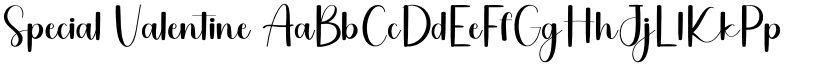 Special Valentine font