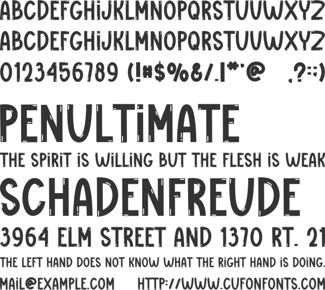 Monster Winter font preview