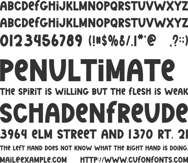 Simple Character font preview